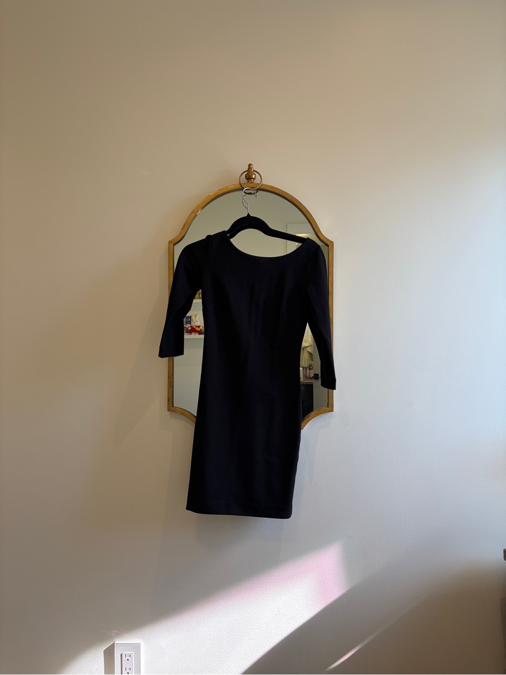Aritzia Babaton Black Mini Dress, quarter sleeve body con